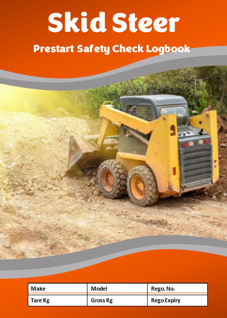 Skid Steer Safety Pre Start Checklist and Maintenance Logbook