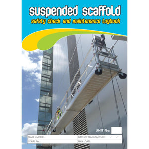 Suspended Scaffold Pre Start Safety and Maintenance Check Logbook cover