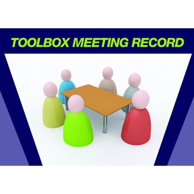 Toolbox Meeting Record Book Cover