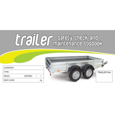 Trailer Pre Start Safety and Maintenance Check Logbook cover