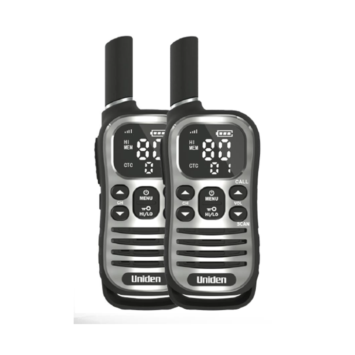 Uniden 1W UHF Transceiver UH610 Twin Pack on white background