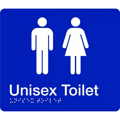 Braille Unisex Toilet Sign