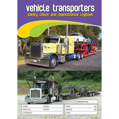 Vehicle Transporters Pre Start Safety and Maintenance Check Logbook cover