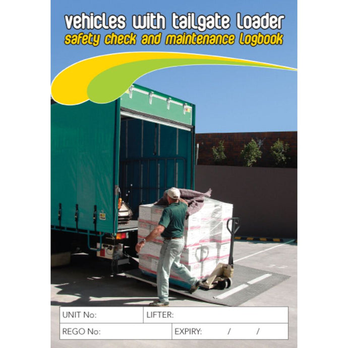 Vehicle with Tailgate Lifter Pre Start Safety and Maintenance Check Logbook cover