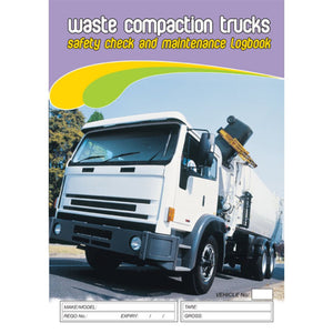 Waste Compaction Truck Pre Start Safety and Maintenance Check Logbook cover