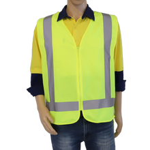 Load image into Gallery viewer, Yellow Area Warden Zip Up Vest Front view
