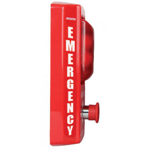 9 volt battery powered emergency alarm side view