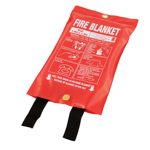 1m x 1m Fire Blanket - Soft Plastic Pouch