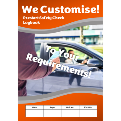 Custom Prestart Check Logbooks Example Cover