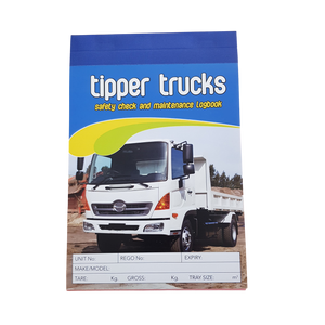 Tipper Trucks Duplicate Pre Start Safety and Maintenance Checklist Logbook