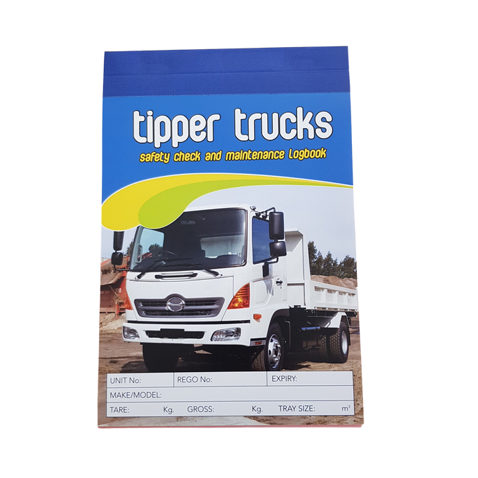 Tipper Trucks Duplicate Pre Start Safety and Maintenance Checklist Logbook