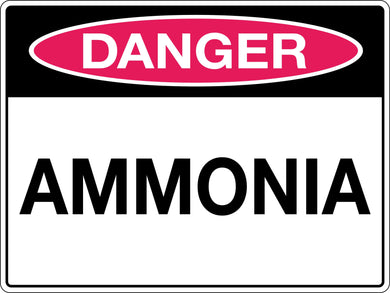 Danger Sign Ammonia