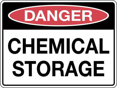 Danger Sign Chemical Storage Area