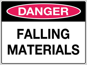 Danger Sign Falling Materials