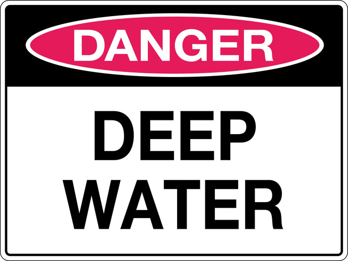 Danger Sign Deep Water