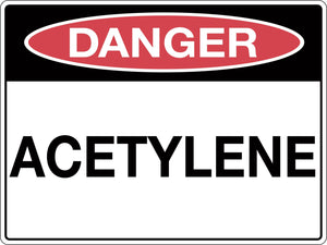 Danger Sign Acetylene
