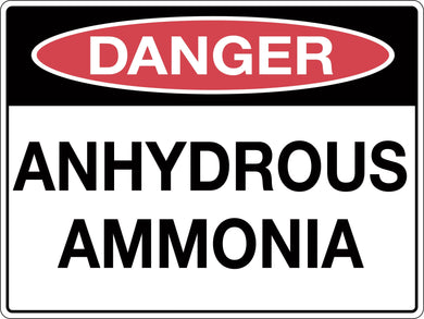 Danger Sign Anhydrous Ammonia