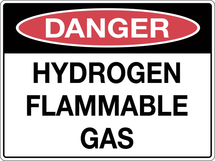 Danger Sign Hydrogen Flammable Gas