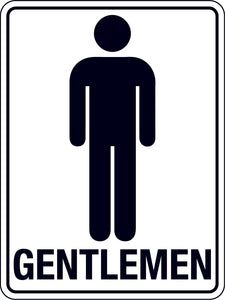 Gentlemen's Toilet Door Sign