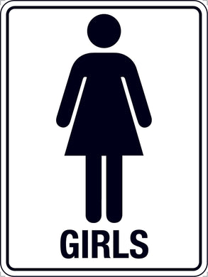 Girls Toilets Door Sign