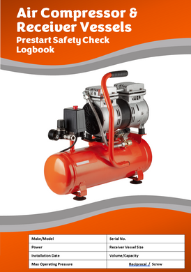 Air Compressor Receiver Vessel Logbook Cover Image