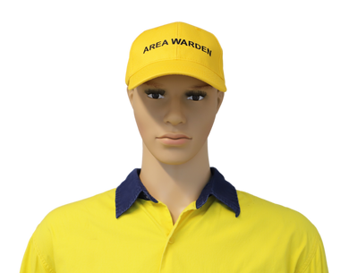 Warden Cap - Yellow Area Warden on model