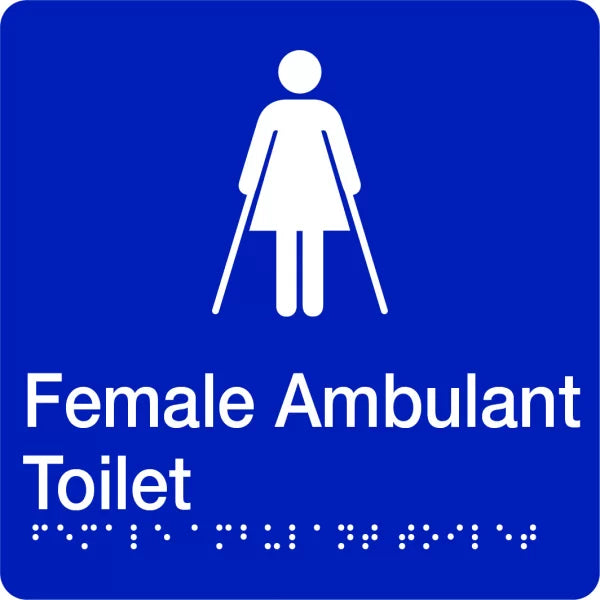 Female Ambulant Toilet Braille Sign