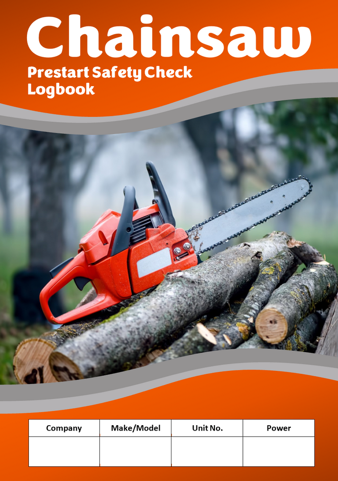 Chainsaw Pre Start Safety Check Logbook