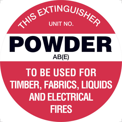 Fire Extinguisher Marker Sign 'Powder AB(E)'
