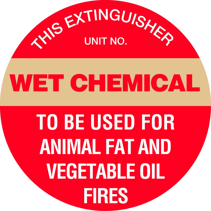 Fire Signs 'Fire Extinguisher Marker, Wet Chemical (Gold)'