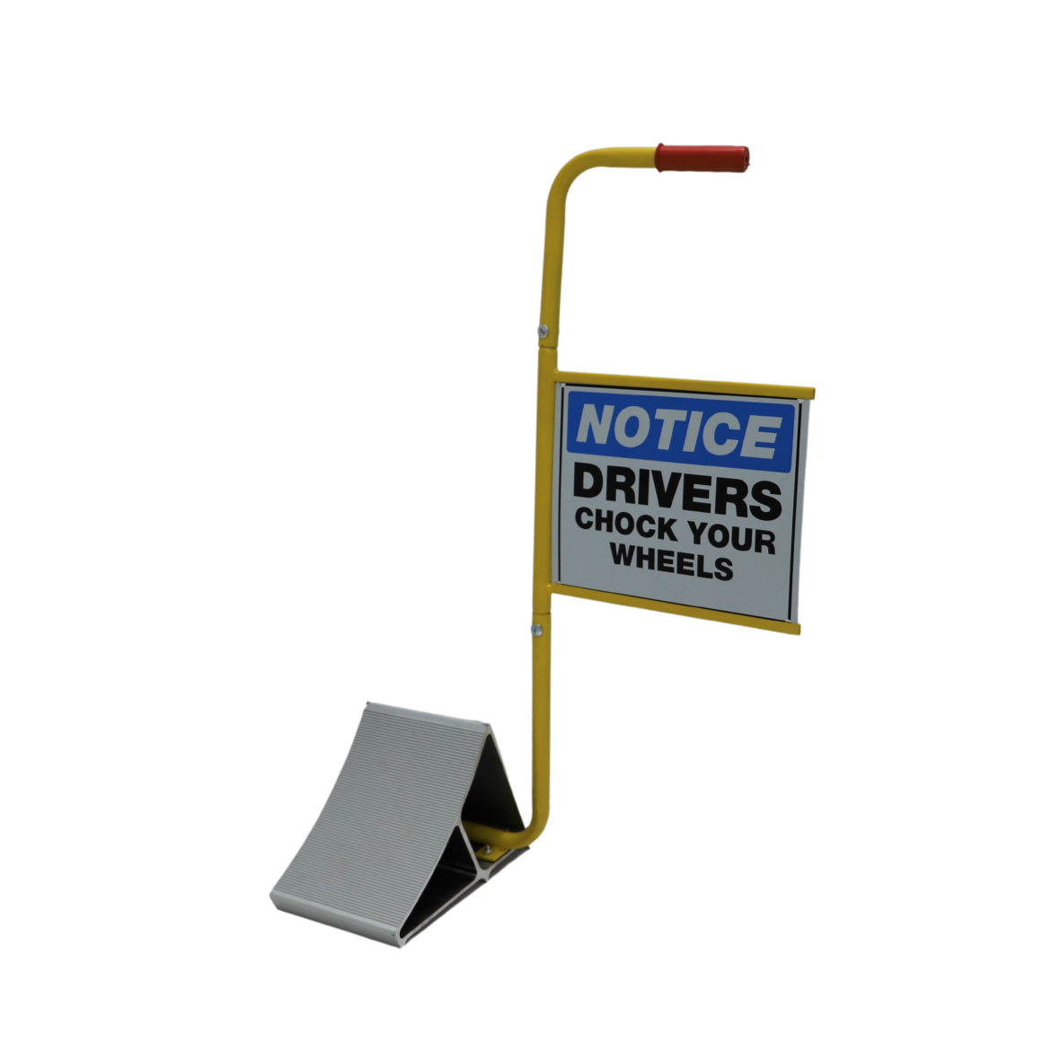 Truck Wheel Chock with Handle and Sign