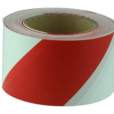 Red and White Barricade Tape Roll