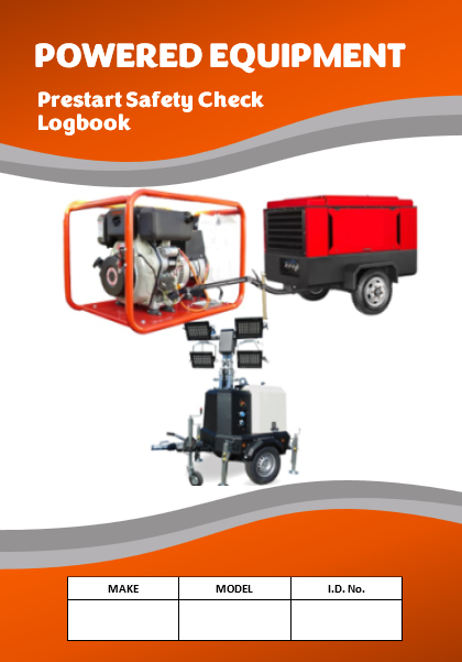 Powered Equipment Pre Start Safety Check Logbook cover