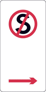 Traffic Sign 'No Standing (Right Arrow)'