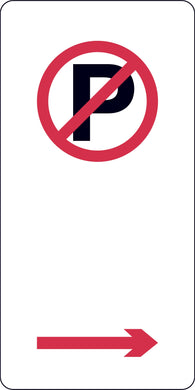 Traffic Sign No Parking Right Arrow