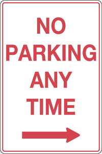 Traffic Sign 'No Parking Any Time (Right Arrow)'