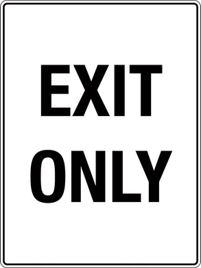 Car Park Traffic Sign with text Exit Only