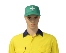 Load image into Gallery viewer, Warden Cap - Green First Aid on model
