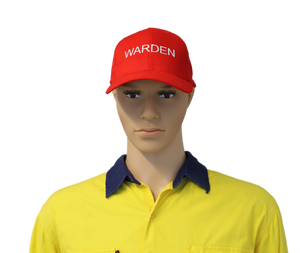 Warden Caps - Red Warden on model