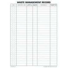 Load image into Gallery viewer, Waste Management Logbook inside pages
